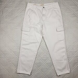 Universal Thread white boyfriend cargo pants size 10/R‎